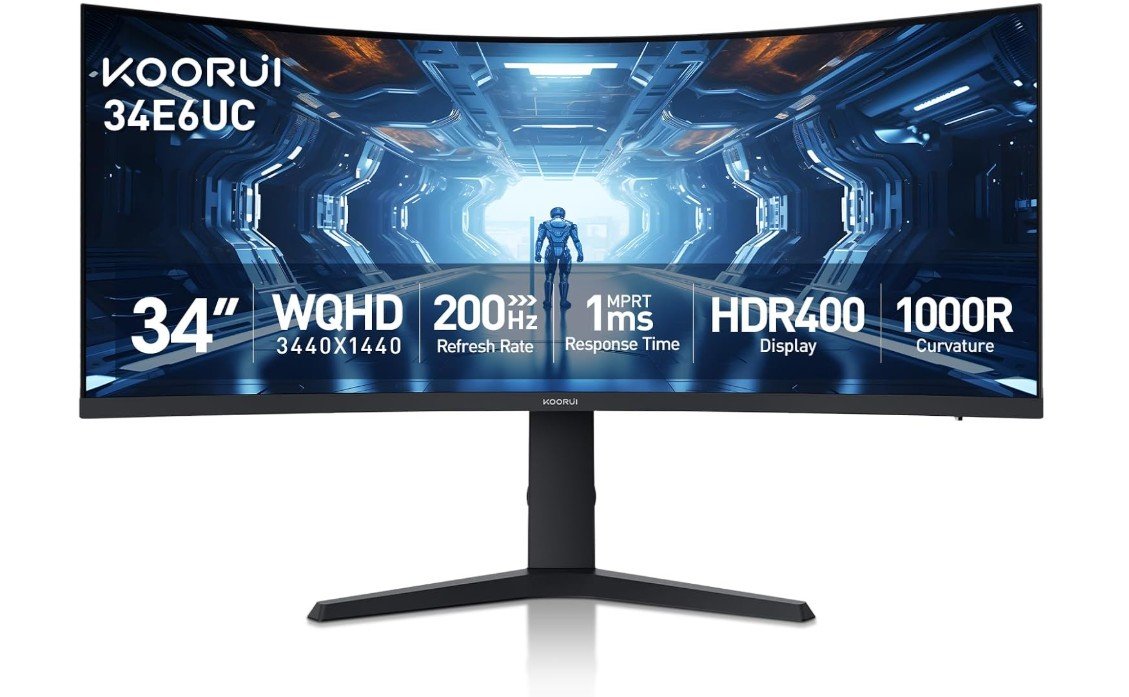KOORUI 34E6UC 34 inch Ultrawide Gaming Monitor